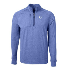 Indianapolis Colts Cutter & Buck Big & Tall Adapt Eco Knit Quarter-Zip Pullover Top