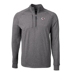 Kansas City Chiefs Cutter & Buck Big & Tall Adapt Eco Knit Quarter-Zip Pullover Top