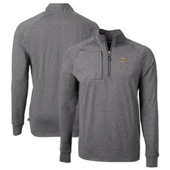 Minnesota Vikings Cutter & Buck Big & Tall Adapt Eco Knit Quarter-Zip Pullover Top
