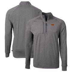 Washington Commanders Cutter & Buck Big & Tall Adapt Eco Knit Quarter-Zip Pullover Top