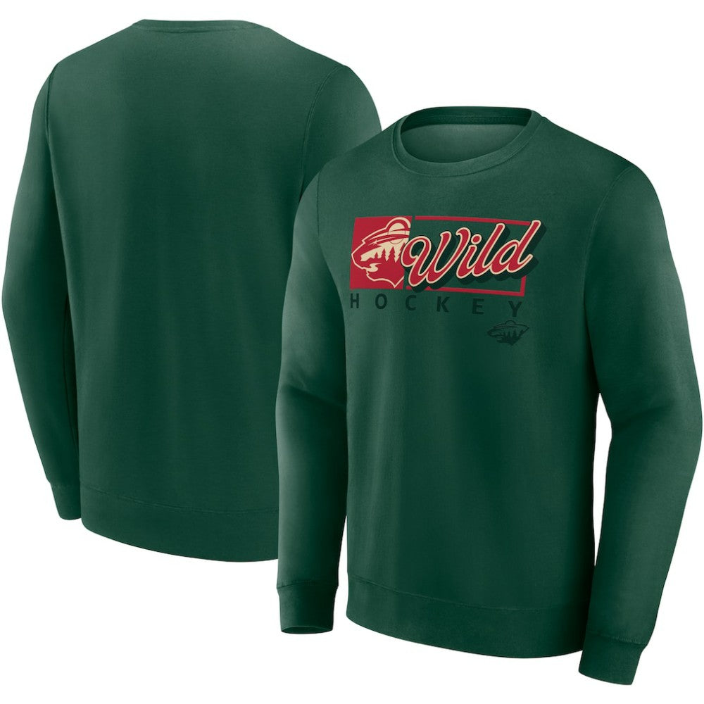 Minnesota Wild Fanatics Focus Fleece Pullover Sweatshirt Discount