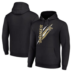 New Orleans Saints Starter Unisex Color Scratch Fleece Pullover Hoodie