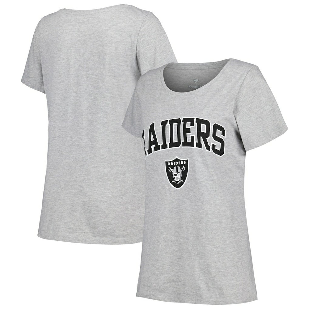 Las Vegas Raiders Fanatics Women's Plus Size Arch Over Logo T-Shirt