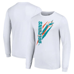 Miami Dolphins Starter Color Scratch Long Sleeve T-Shirt