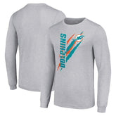 Miami Dolphins Starter Color Scratch Long Sleeve T-Shirt