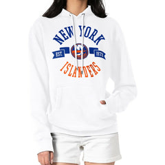 New York Islanders G-III 4Her by Carl Banks Women's City Graphic Fleece Pullover Hoodie Outlet