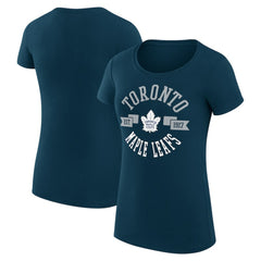 Toronto Maple Leafs G-III 4Her by Carl Banks Women's Super-Slim Fit Lightweight City Graphic Sport Crewneck T-Shirt Sale