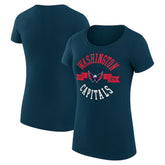 Washington Capitals G-III 4Her by Carl Banks Women's Super-Slim Fit Lightweight City Graphic Sport Crewneck T-Shirt Discount