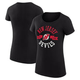 New Jersey Devils G-III 4Her by Carl Banks Women's Super-Slim Fit Lightweight City Graphic Sport Crewneck T-Shirt Sale
