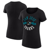 San Jose Sharks G-III 4Her by Carl Banks Women's Super-Slim Fit Lightweight City Graphic Sport Crewneck T-Shirt On Sale