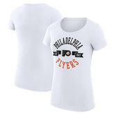 Philadelphia Flyers G-III 4Her by Carl Banks Women's Super-Slim Fit Lightweight City Graphic Sport Crewneck T-Shirt Outlet
