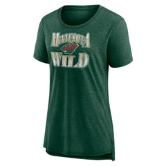 Minnesota Wild Women's Crash the Net Tri-Blend T-Shirt Outlet