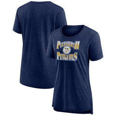 Pittsburgh Penguins Women's Crash the Net Tri-Blend T-Shirt Outlet