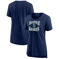Seattle Kraken Women's Crash the Net Tri-Blend T-Shirt On Sale