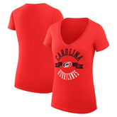 Carolina Hurricanes G-III 4Her by Carl Banks Women's Super-Slim Fit Lightweight City Graphic V-Neck T-Shirt Sale