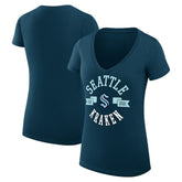 Seattle Kraken G-III 4Her by Carl Banks Women's Super-Slim Fit Lightweight City Graphic V-Neck T-Shirt For Sale