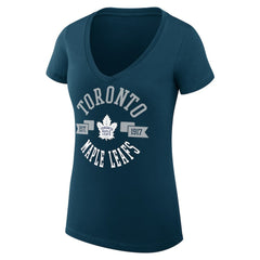 Toronto Maple Leafs G-III 4Her by Carl Banks Women's Super-Slim Fit Lightweight City Graphic V-Neck T-Shirt Discount