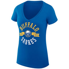 Buffalo Sabres G-III 4Her by Carl Banks Women's Super-Slim Fit Lightweight City Graphic V-Neck T-Shirt Outlet