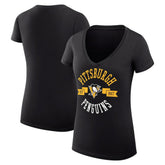 Pittsburgh Penguins G-III 4Her by Carl Banks Women's Super-Slim Fit Lightweight City Graphic V-Neck T-Shirt Sale