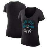 San Jose Sharks G-III 4Her by Carl Banks Women's Super-Slim Fit Lightweight City Graphic V-Neck T-Shirt Sale