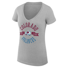 Colorado Avalanche G-III 4Her by Carl Banks Women's Super-Slim Fit Lightweight City Graphic V-Neck T-Shirt Discount