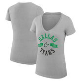 Dallas Stars G-III 4Her by Carl Banks Women's Super-Slim Fit Lightweight City Graphic V-Neck T-Shirt For Sale