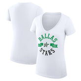 Dallas Stars G-III 4Her by Carl Banks Women's Super-Slim Fit Lightweight City Graphic V-Neck T-Shirt For Sale