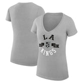 Los Angeles Kings G-III 4Her by Carl Banks Women's Super-Slim Fit Lightweight City Graphic V-Neck T-Shirt For Sale