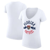 Florida Panthers G-III 4Her by Carl Banks Women's Super-Slim Fit Lightweight City Graphic V-Neck T-Shirt Outlet
