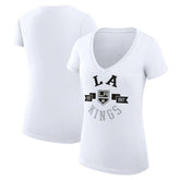 Los Angeles Kings G-III 4Her by Carl Banks Women's Super-Slim Fit Lightweight City Graphic V-Neck T-Shirt Outlet