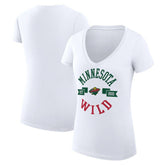 Minnesota Wild G-III 4Her by Carl Banks Women's Super-Slim Fit Lightweight City Graphic V-Neck T-Shirt On Sale