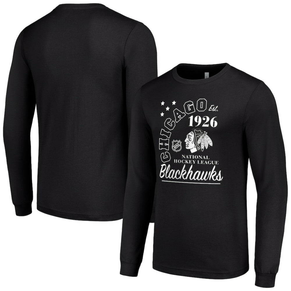 Chicago Blackhawks Starter Arch City Theme Graphic Long Sleeve T-Shirt For Sale