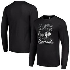 Chicago Blackhawks Starter Arch City Theme Graphic Long Sleeve T-Shirt For Sale