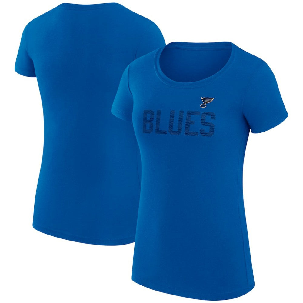 St. Louis Blues G-III 4Her by Carl Banks Women's Super-Slim Fit Lightweight Dot Print Team T-Shirt Outlet