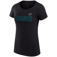 San Jose Sharks G-III 4Her by Carl Banks Women's Super-Slim Fit Lightweight Dot Print Team T-Shirt Sale