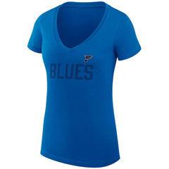 St. Louis Blues G-III 4Her by Carl Banks Women's Super-Slim Fit Lightweight Dot Print Team V-Neck T-Shirt Discount