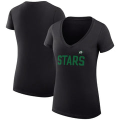 Dallas Stars G-III 4Her by Carl Banks Women's Super-Slim Fit Lightweight Dot Print Team V-Neck T-Shirt Sale