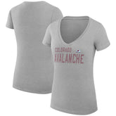 Colorado Avalanche G-III 4Her by Carl Banks Women's Super-Slim Fit Lightweight Dot Print Team V-Neck T-Shirt Discount