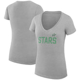 Dallas Stars G-III 4Her by Carl Banks Women's Super-Slim Fit Lightweight Dot Print Team V-Neck T-Shirt Outlet
