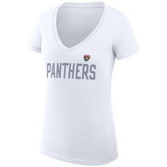 Florida Panthers G-III 4Her by Carl Banks Women's Super-Slim Fit Lightweight Dot Print Team V-Neck T-Shirt On Sale