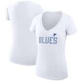 St. Louis Blues G-III 4Her by Carl Banks Women's Super-Slim Fit Lightweight Dot Print Team V-Neck T-Shirt Sale