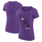 Sacramento Kings G-III 4Her by Carl Banks Women's Super-Slim Fit Lightweight Basketball Love T-Shirt On Sale