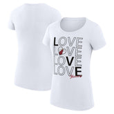 Miami Heat G-III 4Her by Carl Banks Women's Super-Slim Fit Lightweight Basketball Love T-Shirt On Sale