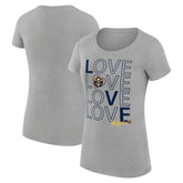 Denver Nuggets G-III 4Her by Carl Banks Women's Super-Slim Fit Lightweight Basketball Love T-Shirt sale Outlet