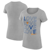 New York Knicks G-III 4Her by Carl Banks Women's Super-Slim Fit Lightweight Basketball Love T-Shirt On Sale