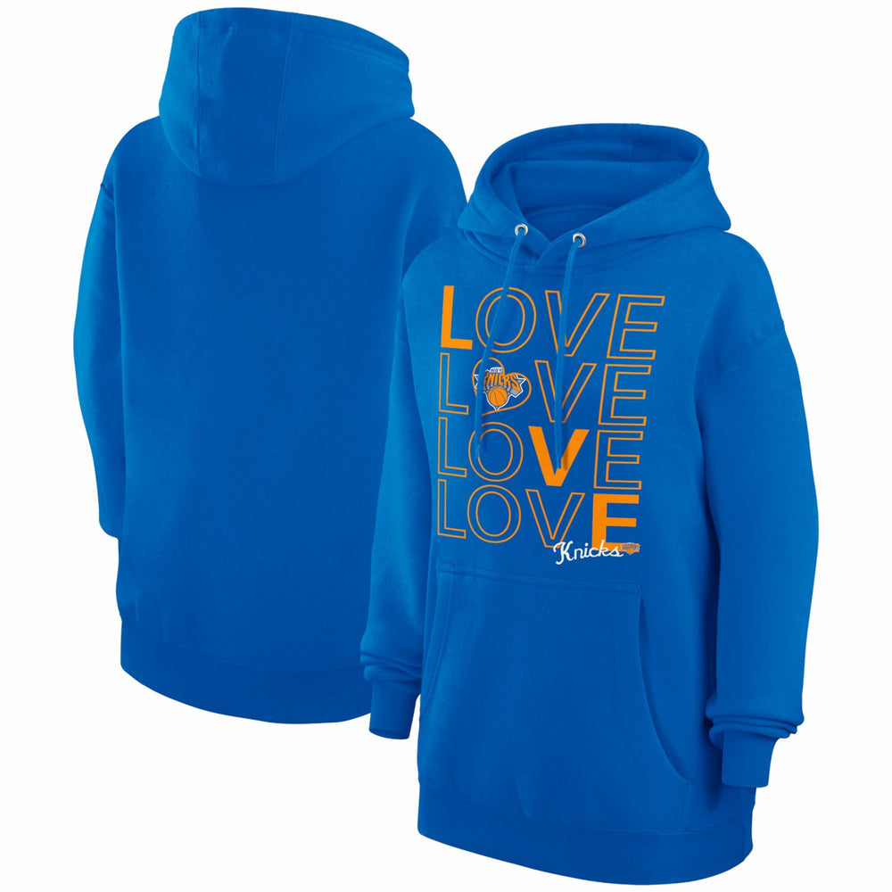New York Knicks G-III 4Her by Carl Banks Women's Basketball Love Fleece Pullover Hoodie For Sale