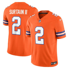 Denver Broncos Nike Patrick Surtain II Alternate Mile High Collection 1977 Throwback Vapor F.U.S.E. Limited Jersey
