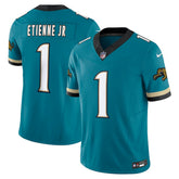 Jacksonville Jaguars Nike Travis Etienne Prowler Throwback Vapor F.U.S.E. Limited Jersey