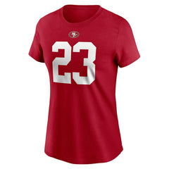 San Francisco 49ers Nike Christian McCaffrey Women's Player Name & Number T-Shirt