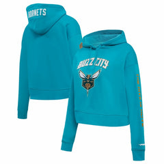 Charlotte Hornets Pro Standard Women's 2023/24 City Edition Cropped Pullover Hoodie Discount